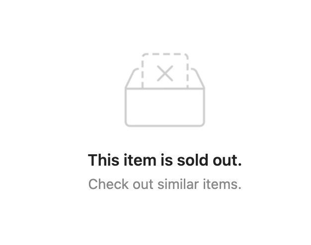 商品显示售罄